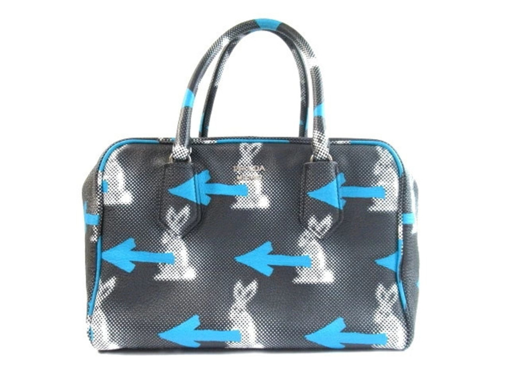 Prada Bag Shoulder Calf Rabbit Card